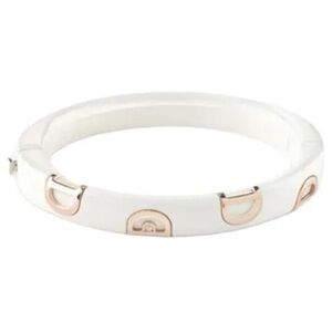 White and Gold Ceramic Women's Bracelet